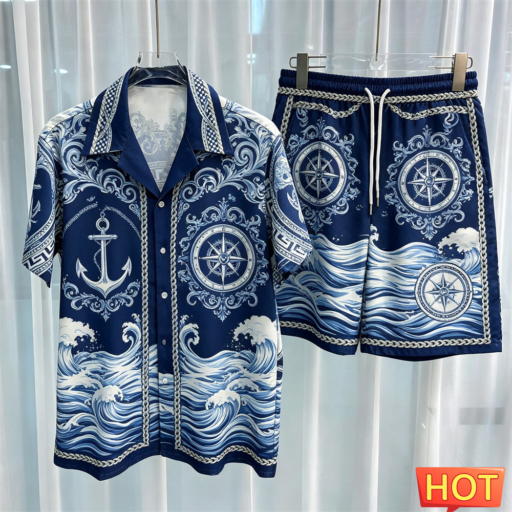 Sailor Pattern Men's Shirt Set - Luxury Lifestyle Men review and price