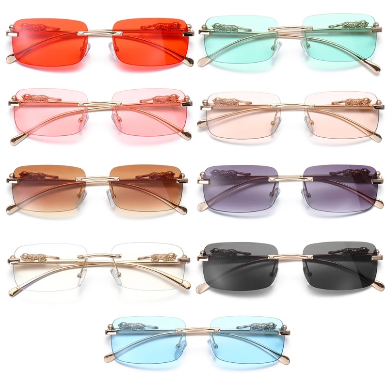 Rimless Square Sunglasses Wome - Luxury Lifestyle Men review and price